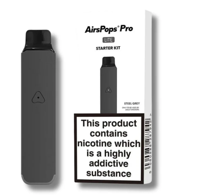 AIRSCREAM-AIRSPOPS PRO LITE 700MAH - STEEL GREY
