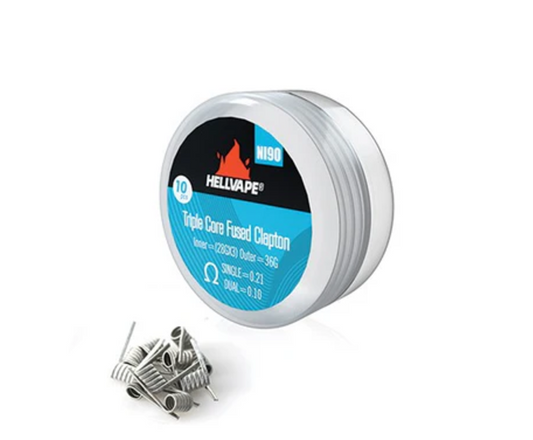 HELLVAPE NI90 TRIPLE CORE FUSED CLAPTON PRE-BUILT 0.21 OHM