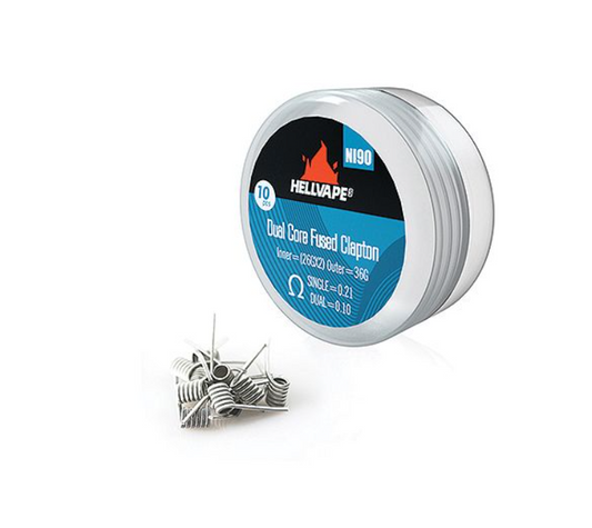 HELLVAPE NI90 DUAL CORE FUSED CLAPTON PRE-BUILT 0.21 OHM