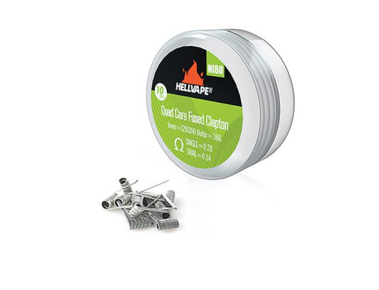 HELLVAPE NI80 QUAD CORE FUSED CLAPTON PRE-BUILT 0.28OHM